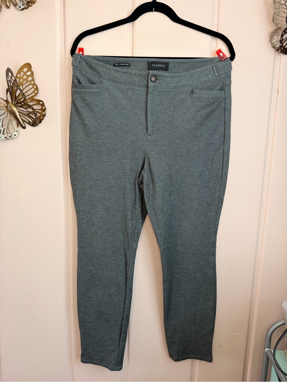 Talbots Lexington Ponte Pants in Heathered grey sz10p